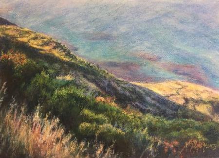 "From Nepenthe" Pastel on Paper