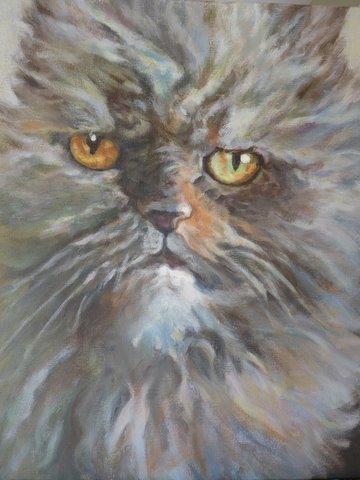 "Kitty II" Acrylic on Canvas