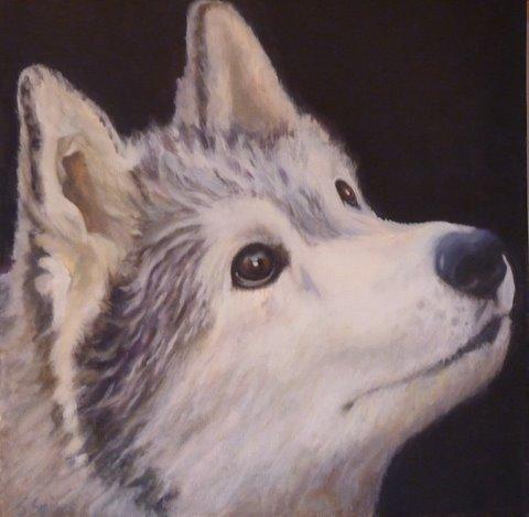"Dog III" Acrylic on Canva